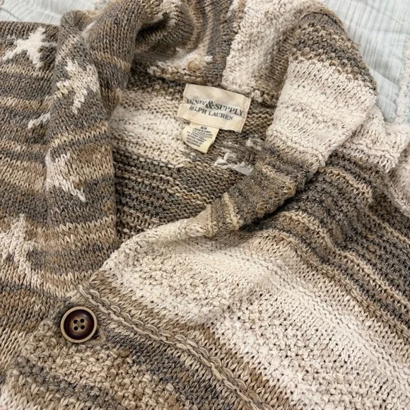 Denim & Supply Ralph Lauren Stars & Stripes Shawl Collar Cardigan M - Picture 3 of 6